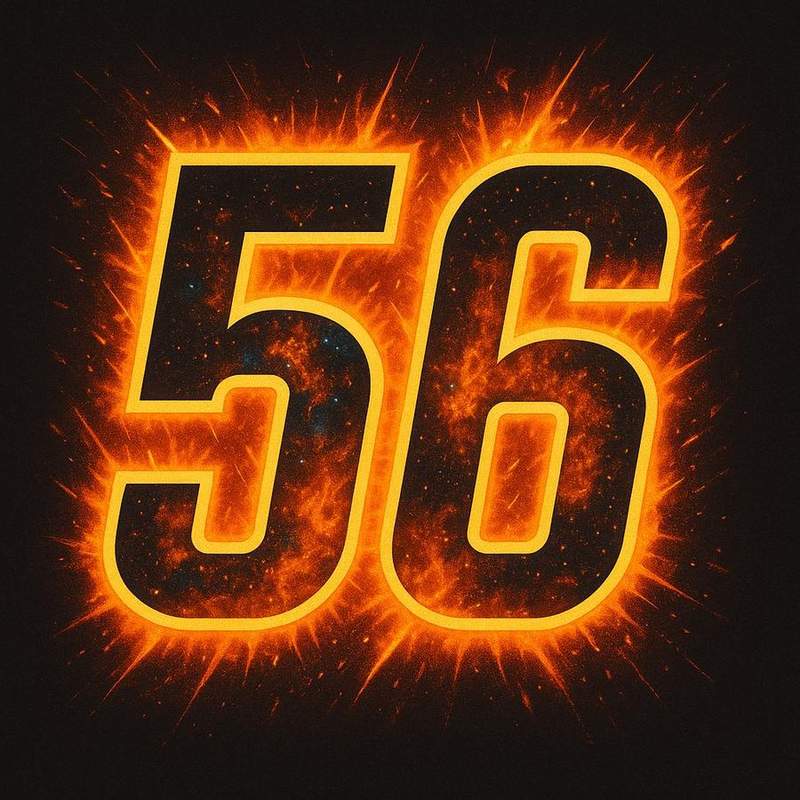 Number 56 highlighted graphic