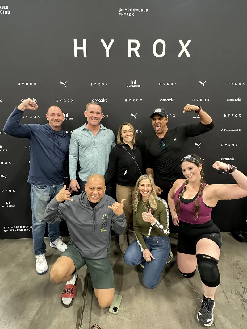 William, Melissa and friends together at HYROX Las Vegas